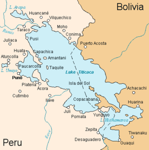 Lake Titicaca map
