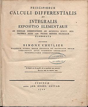 Lhuilier, Simon Antoine Jean – Principiorum calculi differentialis et integralis expositio elementaris, 1795 – BEIC 749741