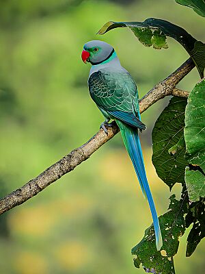 Malabar or Blue-winged parakeet (Psittacula columboides) by Shantanu Kuveskar.jpg