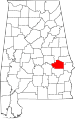 State map highlighting Macon County
