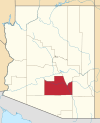 State map highlighting Pinal County