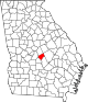 State map highlighting Bleckley County