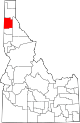 State map highlighting Kootenai County