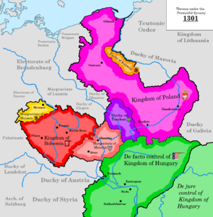 Map of bohemia 1301