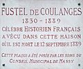 Massy Plaque Fustel de Coulanges