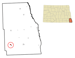Location of Lidgerwood, North Dakota