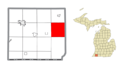 Location within Cass County