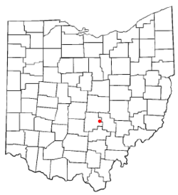 Location of Rushville, Ohio