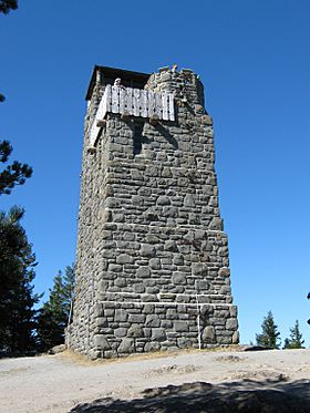 Orcas Island, Mt. Constitution, CCC Stone Tower, September 2012.jpg