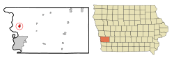 Location of Crescent, Iowa