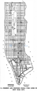 Proposed Postal Tube Lines in New York City, Alfred Ely Beach, 1868