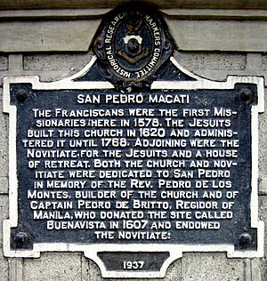 San Pedro Macati HRMC historical marker