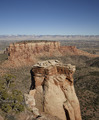 Scenery at Colorado National Monument, a preserve of vast plateaus, canyons, and towering monoliths in Mesa County, Colorado, near Grand Junction LCCN2015633032