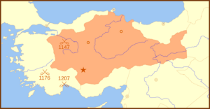 Seljuk Sultanate of Rum 1190 Locator Map