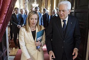 Sergio Mattarella and Giorgia Meloni in March 2023