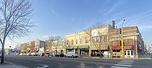 Southwest corner of 1st Avenue at Broadway-Downtown Little Falls, MN