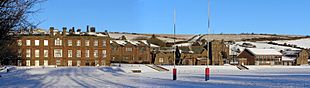 St Bees School panorama - snow