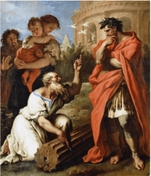 Tarquin the Elder consulting Attus Nevius the Augur, Ricci, Sebastiano