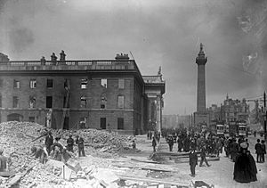 The shell of the G.P.O. on Sackville Street after the Easter Rising (6937669789)