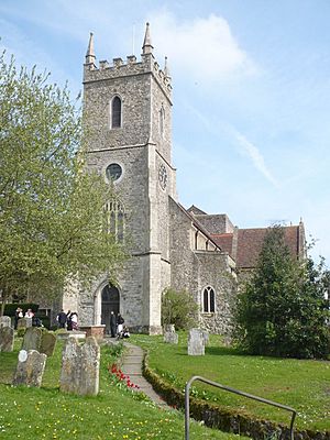 The west end of the church of St. Leonard, Hythe - geograph.org.uk - 1258543