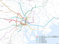 Tokyo metro map en - Tokyo Metro lines