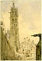 Tour de St Romain Rouen cathedral by William Froome Smallwood