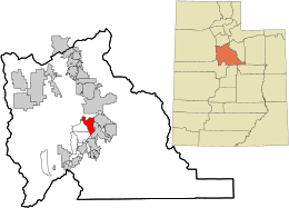 Location in Utah County and the state of Utah