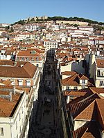 Vista do Miradouro de Sta. Justa - Lisboa (Portugal)