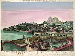 Vue du Fort Royal de la Martinique