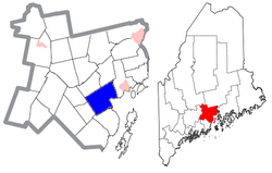Location of Belfast in Maine