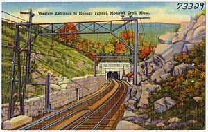 Western entrance to Hoosac Tunnel, Mohawk Trail, Mass (73329)