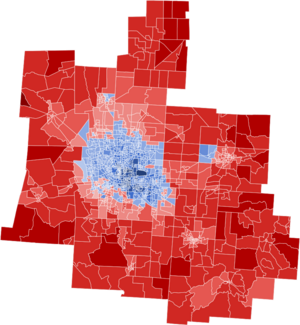 2024 Precinct by precinct map of the 2024 Presidential Election in Columbus