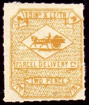 2d Edinburgh & Leith Parcel Delivery Company stamp