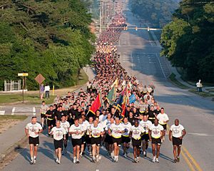 82d Airborne Division All-American Week Run which is the first activity of All-American Week