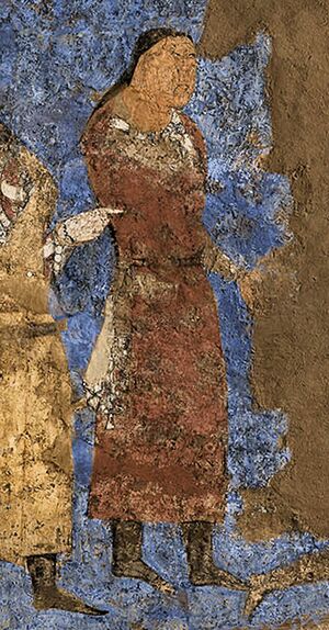 Afrasiab. Western Turk officer, 7th century CE