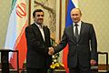 Ahmadinejad and Putin Shanghai 2012