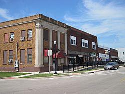 Annawan business district looking west on Route 6.