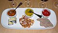 Ash camembert, head cheese, terrine de campagne