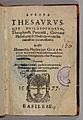 Aurora thesaurusque philosophorum 1577 title page