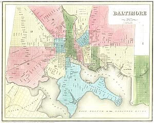 Baltimore Street Map, 1838