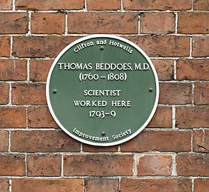 Beddoes plaque, Hope Square, Bristol