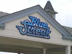Blue Streak sign