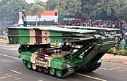 Bridge Layer Tank on Ajeya manufactured by Heavy Vehicles Factory (HVF) of Ordnance Factory Board