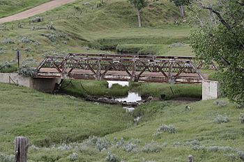 Bridge across Wild Horse Creek near Arvada, Wyoming on Arvada-Gillette Road.jpg