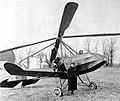 Buhl A-1 Autogiro - autogyro with rear push propeller engine - designer Etienne Dormoy and pilot James Johnson - 1931