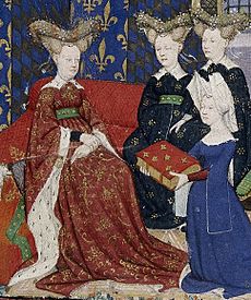 The author Christine de Pizan presents her book to Queen Isabeau