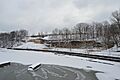 Chuckery Race site from Front Street bridge