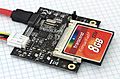 CompactFlash to SATA adapter with card