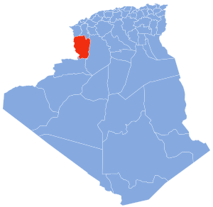 Map of Algeria highlighting Naâma