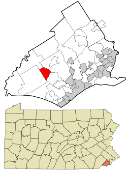 Location in Delaware County and the U.S. state of Pennsylvania.